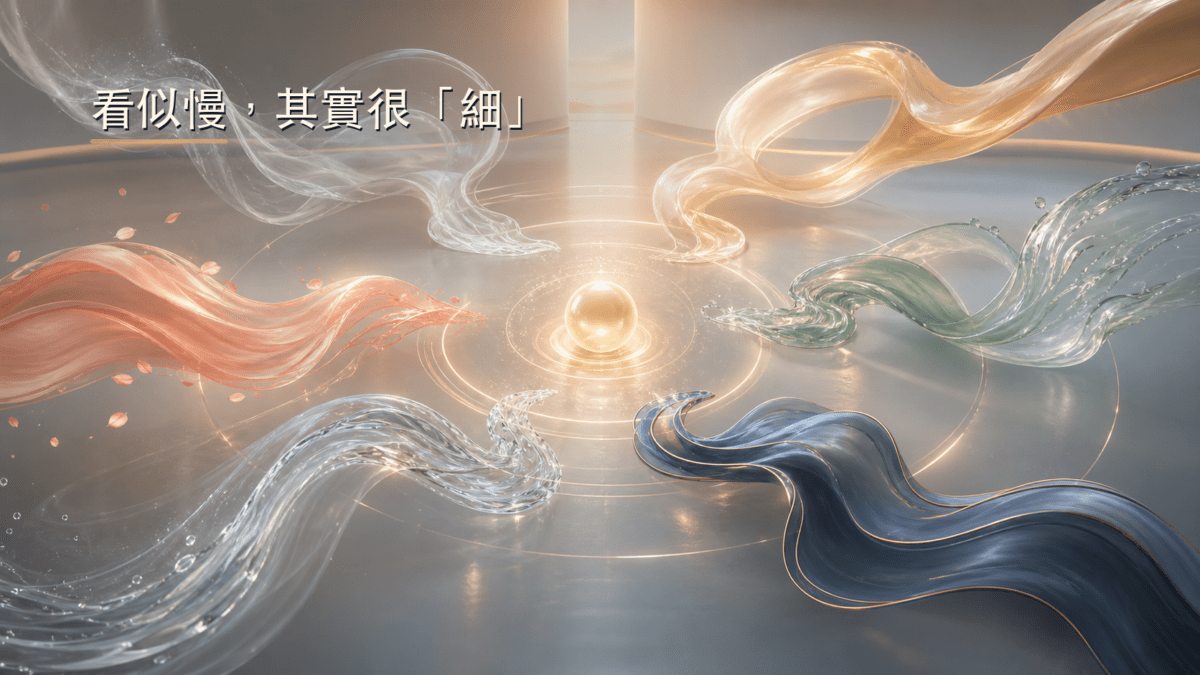 太極調身調息調心的抽象流線意象圖